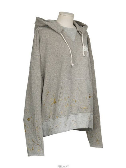 PXP Painted Hoodie Melange Gray White L 74491 - PALM ANGELS - BALAAN 2