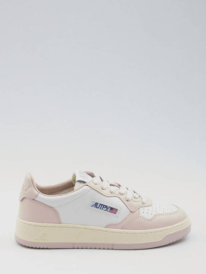 Medalist Bicolor Leather Low Top Sneakers White Pink - AUTRY - BALAAN 2