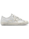 V-Star Gold Metallic Leather Star Low-Top Sneakers White - GOLDEN GOOSE - BALAAN 2