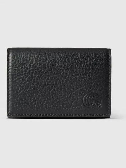 Double G Leather Card Wallet Black - GUCCI - BALAAN 2