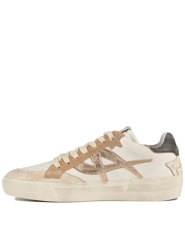 Ash Smooth Leather And Suede Sneakers With Gold Detailing - ASH - BALAAN 2