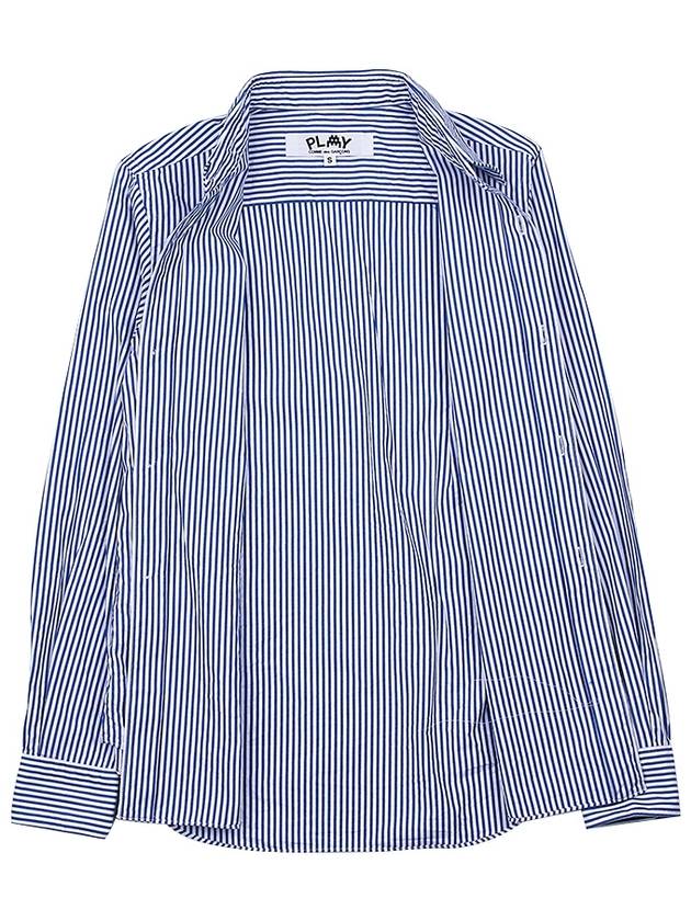 Women's Striped Shirt P1B025 BLUE WHITE STRIPES - COMME DES GARCONS - BALAAN 8