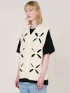 Clover Zipper Knit Vest Ivory - UNALLOYED - BALAAN 3