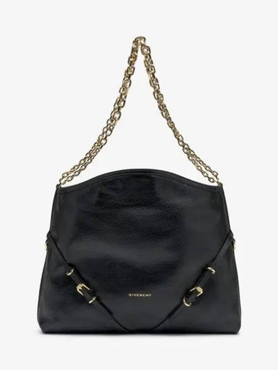 Voyou Chain Leather Shoulder Bag Black - GIVENCHY - BALAAN 2