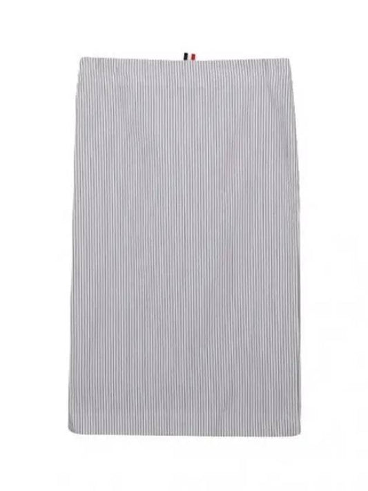 Skirt Lowride seersucker midcalf pencil skirt - THOM BROWNE - BALAAN 1