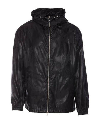 Graffiti Hooded Zip-Up Jacket Black - ALEXANDER MCQUEEN - BALAAN 2