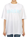 Logo Lettering Boxy Fit Short Sleeve T-Shirt White - MARNI - BALAAN 2