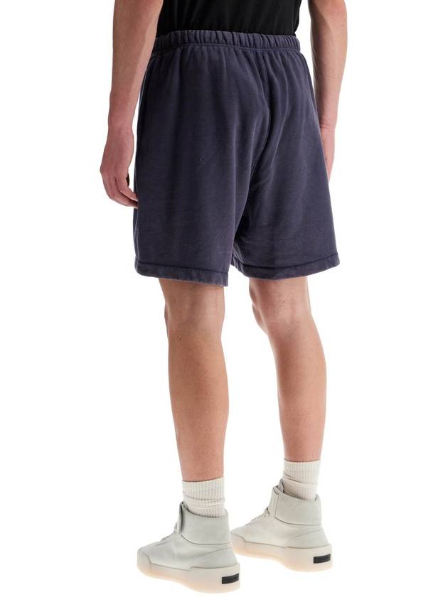 high-waisted navy blue cotton sports shorts - FEAR OF GOD ESSENTIALS - BALAAN 3