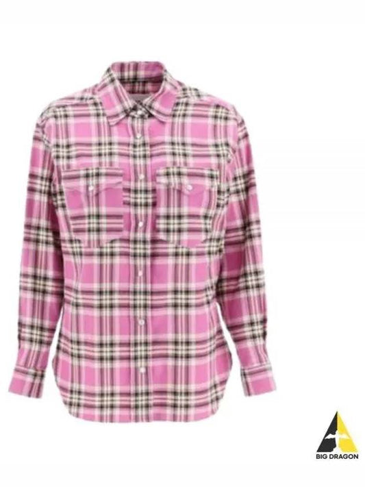 MAYOLA CH0006FA A1I39E BURD Check Flannel Shirt - ISABEL MARANT - BALAAN 1