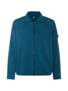 Gabardine Zip Up Long Sleeve Shirt Blue - CP COMPANY - BALAAN 2