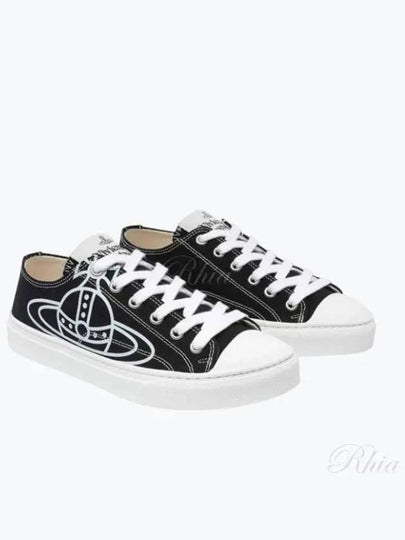 Plimsoll Logo Low-Top Sneakers Black - VIVIENNE WESTWOOD - BALAAN 2