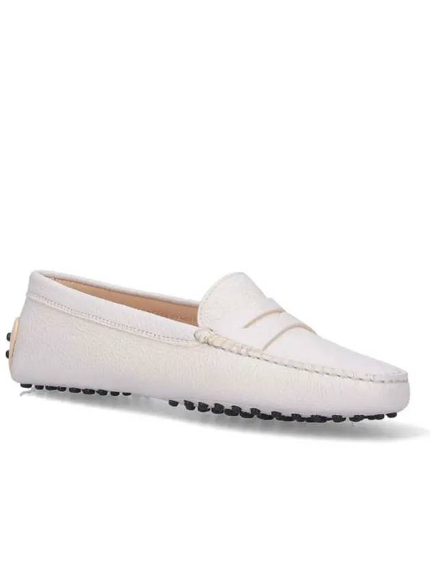 Women's Gommino Leather Driving Shoes White - TOD'S - BALAAN 3