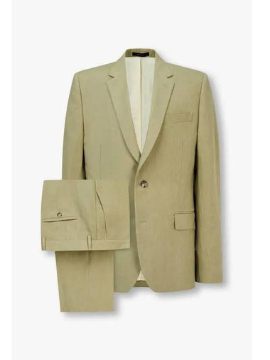 Tailored fit linen single suit olive - PAUL SMITH - BALAAN 1