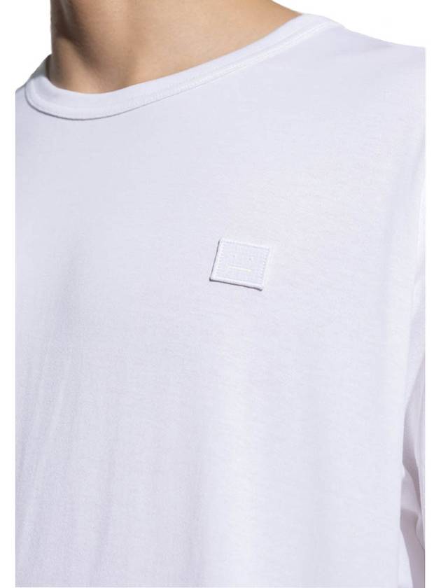 Logo Patch Cotton Short Sleeve T-Shirt White - ACNE STUDIOS - BALAAN 5