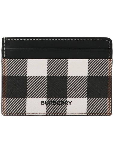 Check Print 2-tier Card Wallet Dark Burch Brown - BURBERRY - BALAAN 1