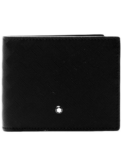 Meisterstuck 6cc Jacquard Pattern Leather Half Wallet Black - MONTBLANC - BALAAN 2