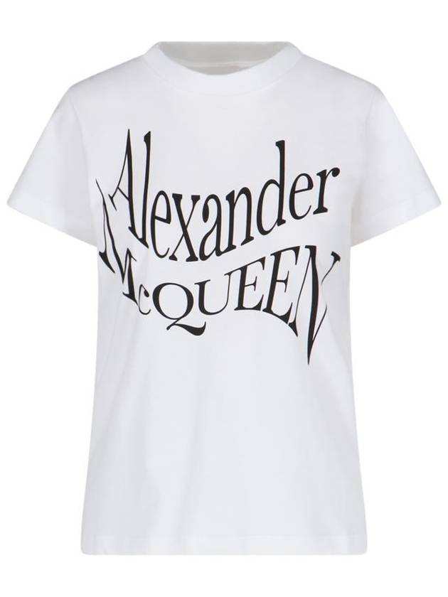 Short Sleeve T-Shirt 781403QZALT 0900 White - ALEXANDER MCQUEEN - BALAAN 2