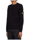 Soft Cotton Crewneck Knit Sweatshirt Black - STONE ISLAND - BALAAN 4