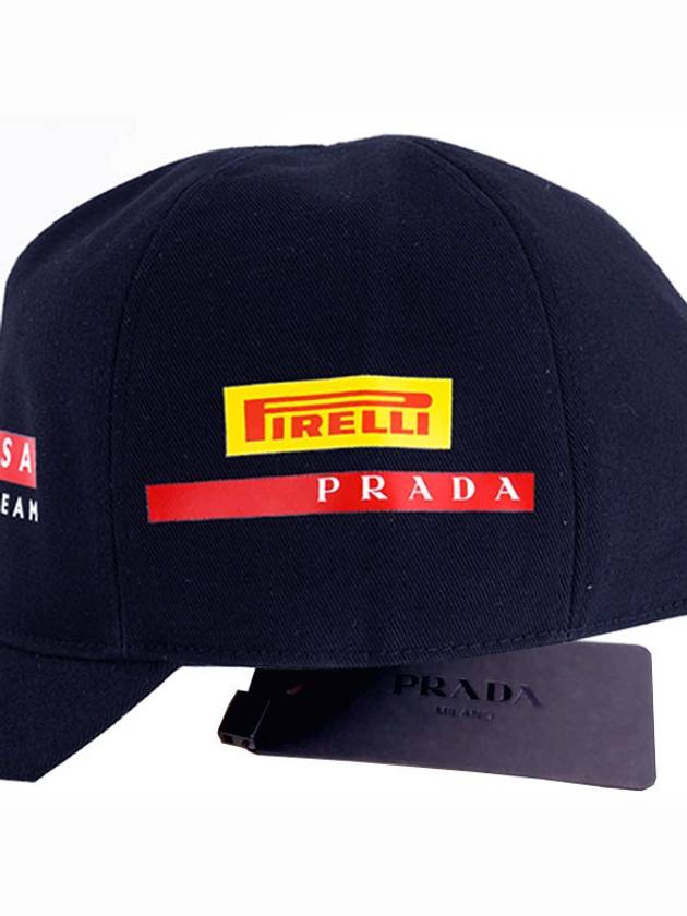 Pirelli Fabric Ball Cap Navy - PRADA - BALAAN.