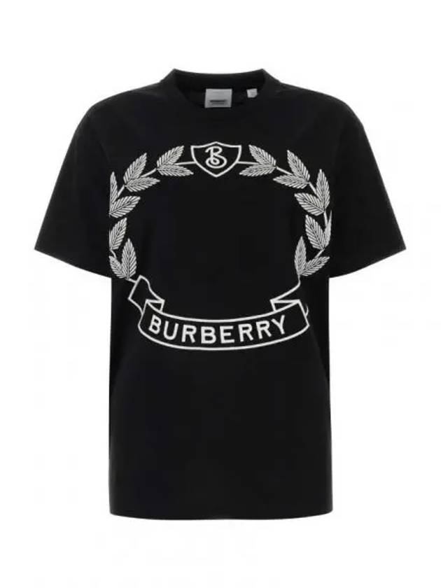 Oak Leaf Logo Short Sleeve T-Shirt Black - BURBERRY - BALAAN 2