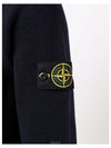 Waffen Patch Round Neck Wool Knit Top Navy - STONE ISLAND - BALAAN 6