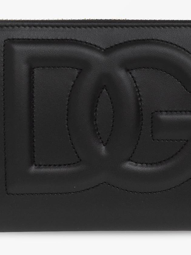 DG logo zipper calfskin long wallet black - DOLCE&GABBANA - BALAAN 6