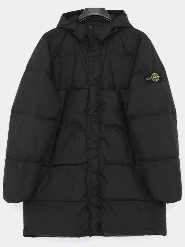 Kids Wappen Patch Down Long Padding Black - STONE ISLAND - BALAAN 4