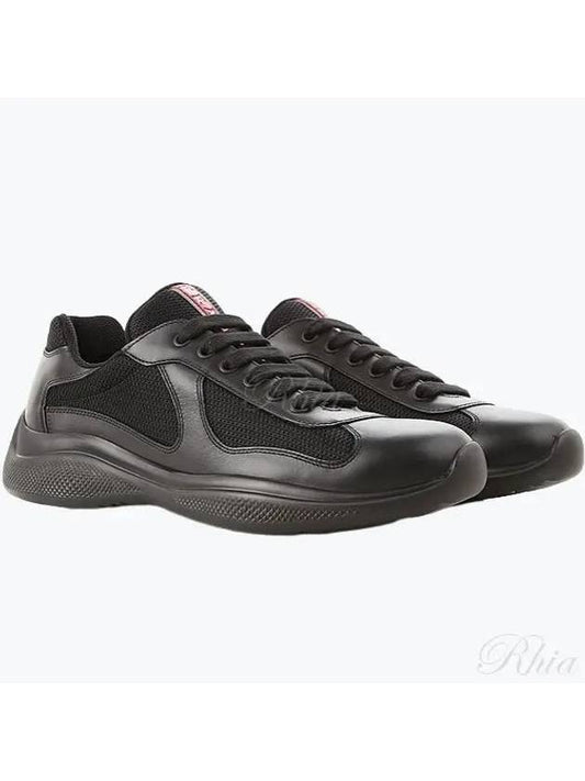 America's Cup Leather Low Top Sneakers Black - PRADA - BALAAN 2