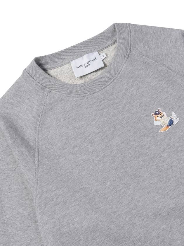 [MAISON KITSUNE] WOMEN DRESSED FOX PATCH ADJUSTED SWEATSHIRT - GREY MELANGE - MAISON KITSUNE - BALAAN 3