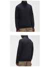 Lens Wappen Fleece Half Zip Up Sweatshirt Black - CP COMPANY - BALAAN 6