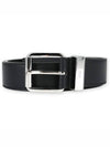 Engraved Loop Leather Belt Black - DIOR - BALAAN 3