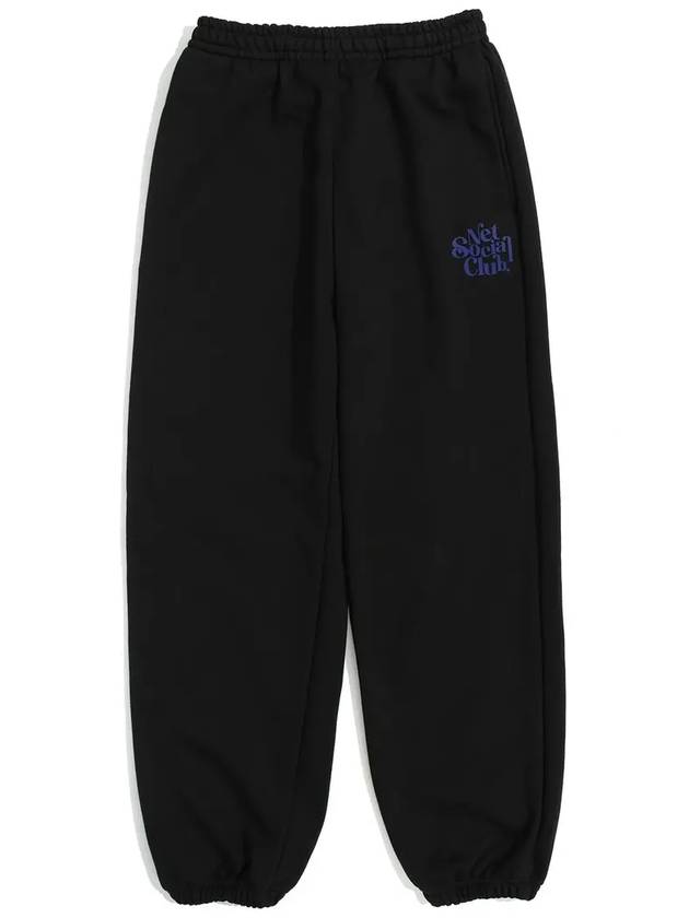 CURLY LOGO JOGGER PANTS BLACK - NET SOCIAL CLUB - BALAAN 1