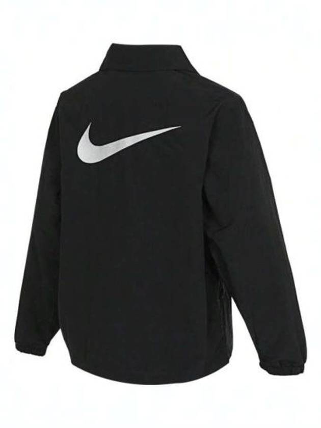 Sportswear Essential Oversized UV Woven Coach Jacket Black - NIKE - BALAAN 2