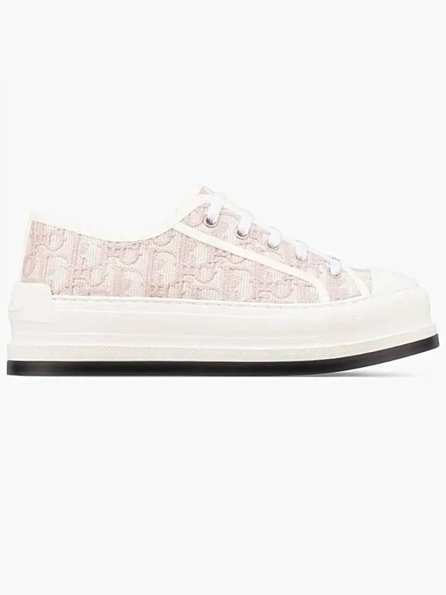 Walk'n' Platform Oblique Embroidered Low Top Sneakers Pink - DIOR - BALAAN 3