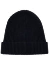 logo embroidered wool beanie black - CELINE - BALAAN.