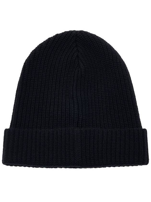 Embroidered Logo Wool Beanie Black - CELINE - BALAAN 3