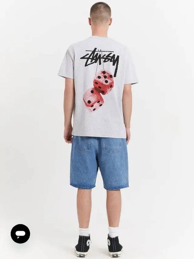 Fuzzy Dice Heavyweight T Shirt in Ash Heather - STUSSY - BALAAN 3