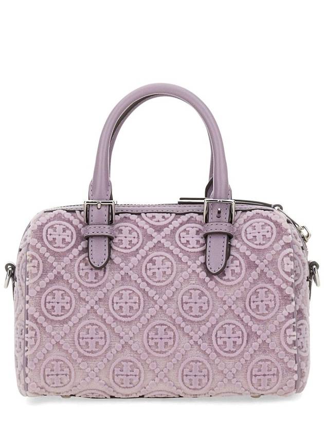 Tory Burch "T Monogram Petite Satchel Bag In Fil Coupé" - TORY BURCH - BALAAN 3