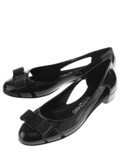 Vara Bow Jelly Ballet Flat Black - SALVATORE FERRAGAMO - BALAAN 2