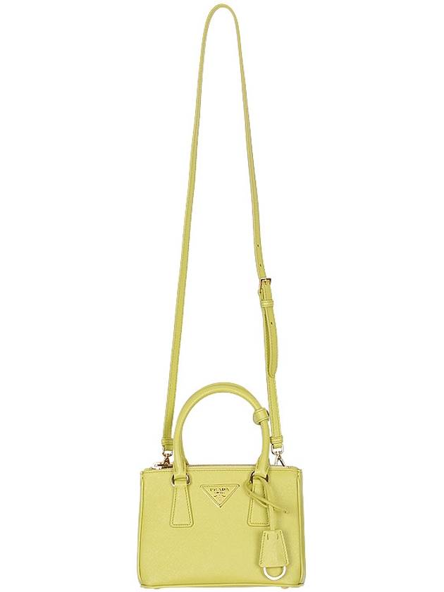 Galleria Saffiano Leather Mini Tote Bag Yellow - PRADA - BALAAN 4