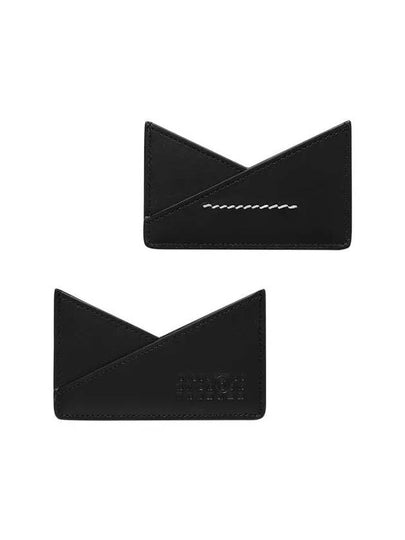 Embossed Numeric Logo Card Wallet Black - MAISON MARGIELA - BALAAN 2