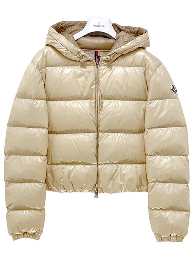 Women s Logo Patch BAYARD Down Padded Short Jacket Beige 1A00083 5963V 268 - MONCLER - BALAAN 1