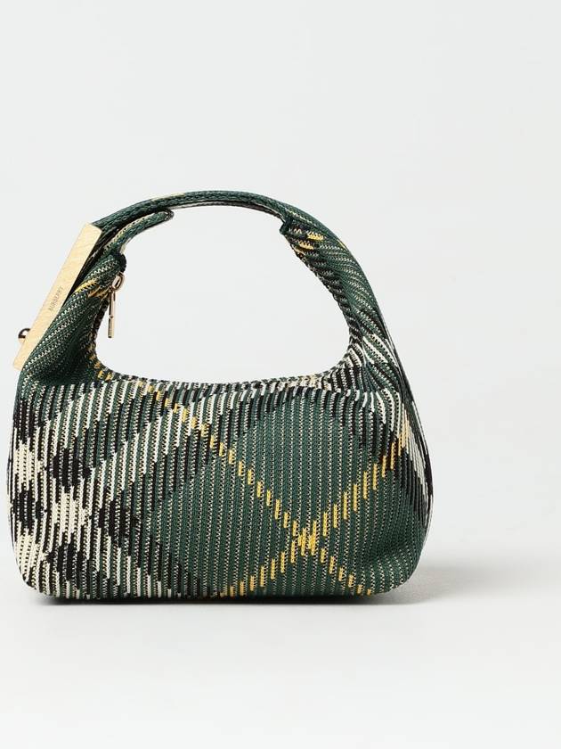 Peg Medium Check Pattern Duffel Bag Green - BURBERRY - BALAAN 2