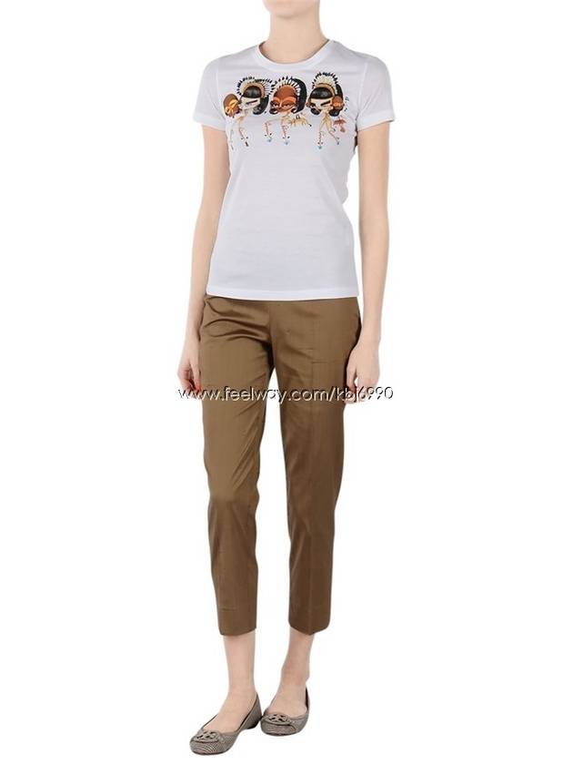 Women's Indian Three Sisters Printing Short Sleeve TShirt S72GC0807 - DSQUARED2 - BALAAN 4