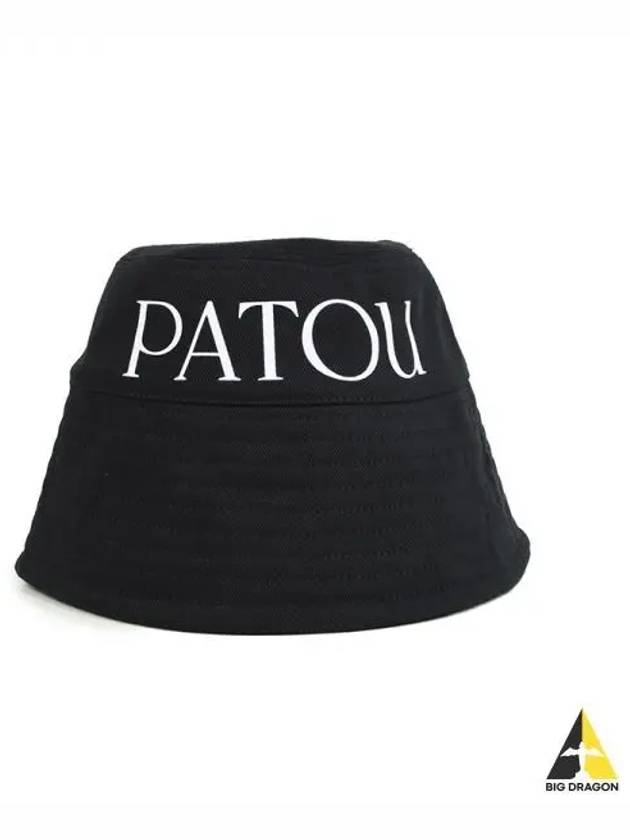 Logo Print Cotton Bucket Hat Black - PATOU - BALAAN 2