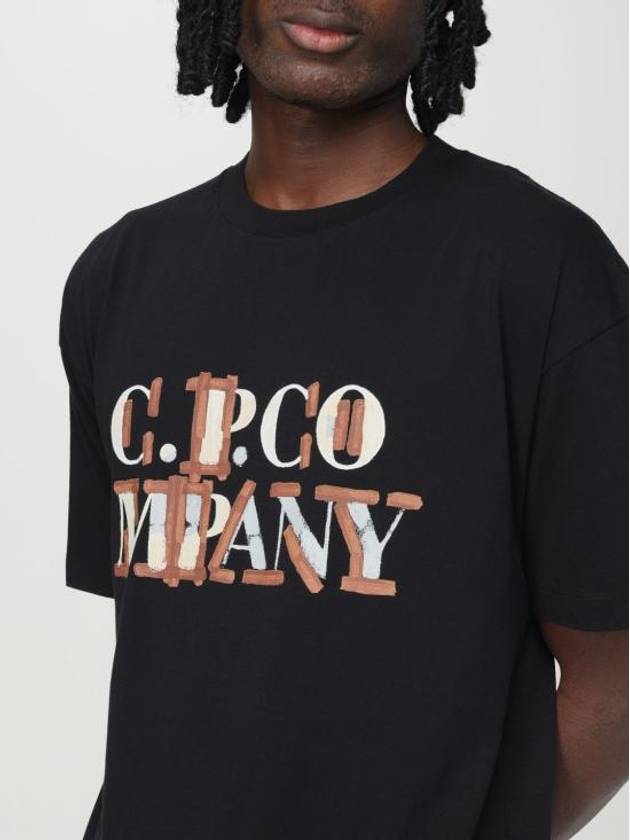 Logo Short Sleeve T-Shirt Black - CP COMPANY - BALAAN 5