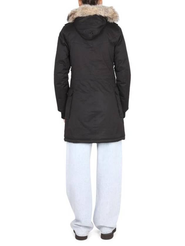 Women's Abby Hooded Fur Long Parka Black - NOBIS - BALAAN 4