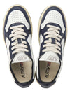 Medalist Navy Tab Low Top Sneakers White Navy - AUTRY - BALAAN 3