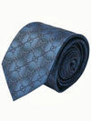 GG Pattern Slim Silk Tie Blue - GUCCI - BALAAN 2