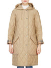 Diamond Quilted Thermoregulated Hoodie Padded Archive Beige - BURBERRY - BALAAN 4